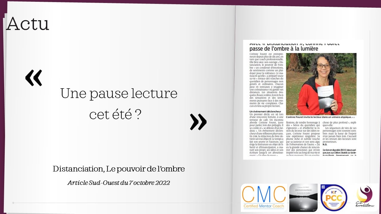 Présentation article Sud-Ouest du 22 octobre 2022