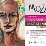 Invitation Vernissage Mozzi Octobre Rose à Villenave d'Ornon